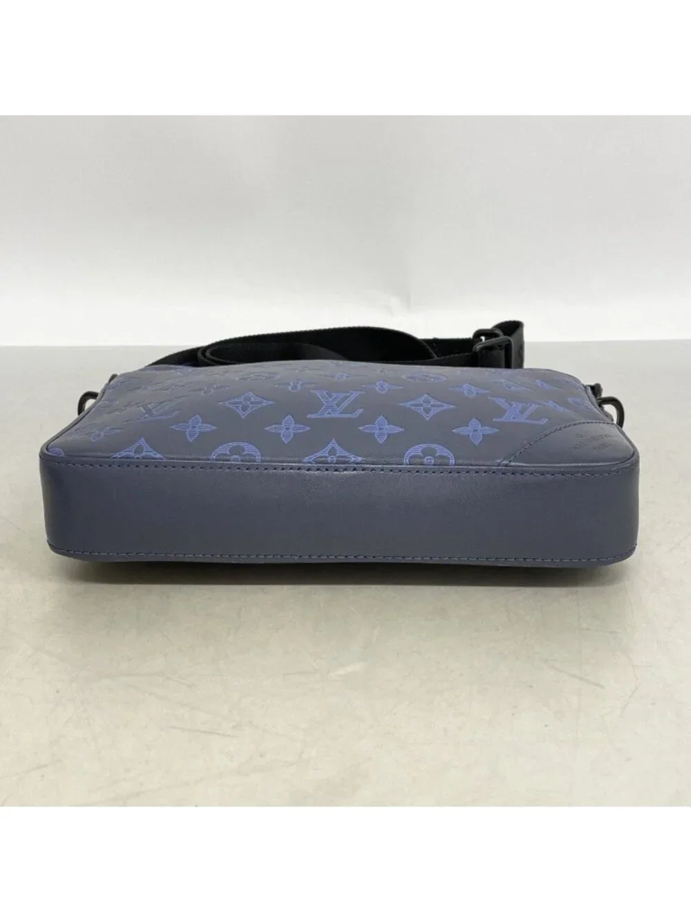 Louis Vuitton Shoulder Bag Monogram Shadow Duo Messenger Navy